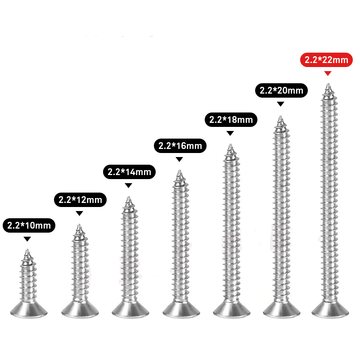 3D Sign  304 Stainless Steel Countersunk Head Screws