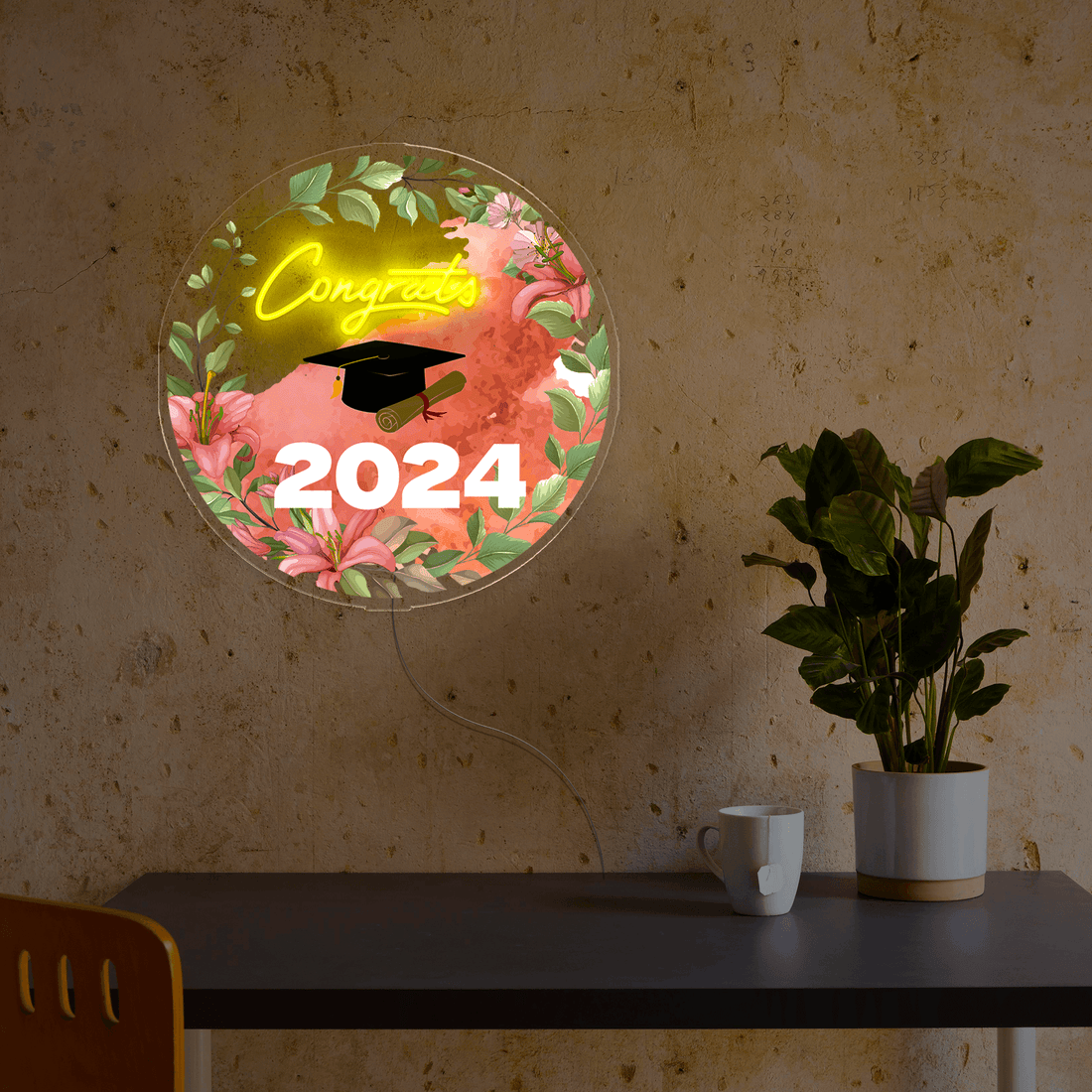 Congrats Grad 2024 Artwork Neon Sign